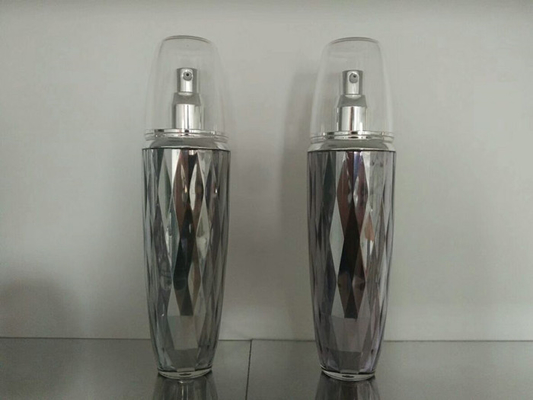 new design 120ml 80ml  diamond luxury cosmetics acrylic bottle and jar