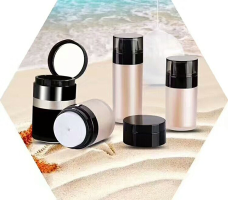 50ml 30ml cosmetic airless bottle for facial cleanser Plastic cosmetic airless bottle double wall
