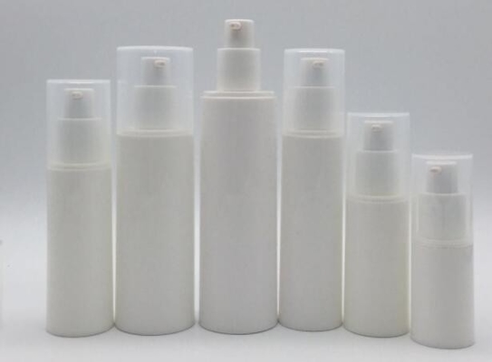 15ML 30ML 50ML 80ML 100ML 120ML frosted white  round empty plastic cosmetic pp airless pump bottle wide nozzle