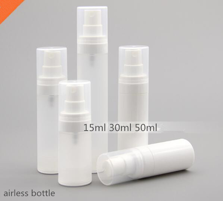 15ml 30ml 50ml Plastic Frosted Airless Bottles with Cream Pump, 1oz Frosted Airless Bottles