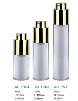 15ml 30ml 50ml Airless Dispenser Bottles, Cosmetic Airless Bottle, gold Airless Pump Bottle