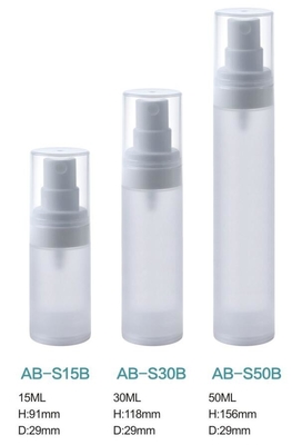 15ml 30ml 50ml  empty frosted clear airless cosmetic mist spray bottle