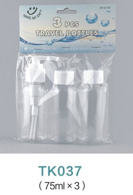 Hotel amenities plastic containers travel cosmetic bottle set