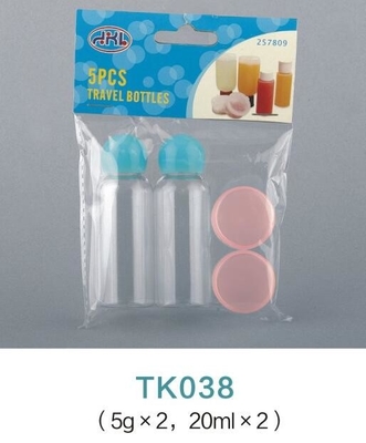 cheap 4pcs plastic cosmetics packaging toiletry kit makeup travel bottle set