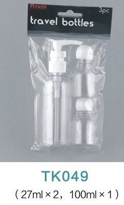 Airport Bottle Dispenser cosmetic travel kit hotel travel set with PVC bag