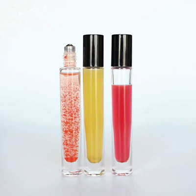 fragrance  empy clear color thick wall 10ml round shape roller ball perfume glass bottle