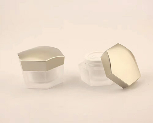 Hexagonal  Acrylic Cosmetic Cream Jar 50ml Container