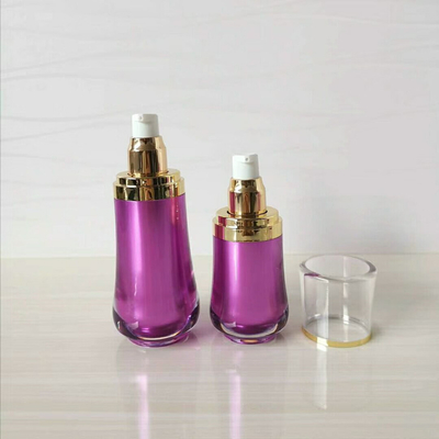 30ml 50ml Luxury Acrylic Pump Cosmetic Lotion Pump pink Bottles Bottle Acrylic Plastic Cosmetic Emulsion Bottle