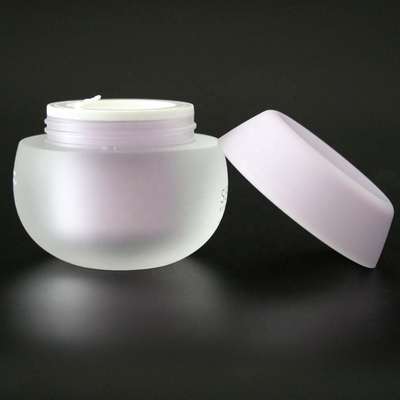 Wholesale 30ml 50ml frosted face Cream Containers Cosmetic Acrylic Jar Round Double Acrylics Jar