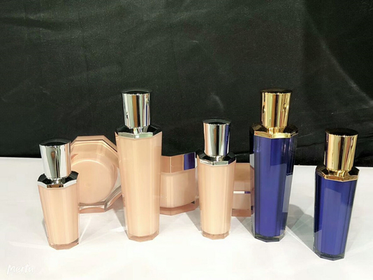 Wholesale 15ml 30ml 50ml octagon acrylic cosmetic bottle