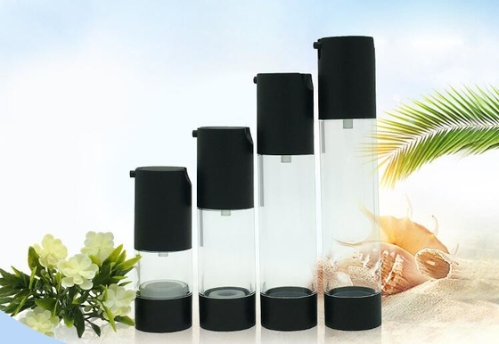 15ml 30ml 50ml cosmetic lotion matte black 15g 30g 50g packaging cream bottle black airless pump bottle