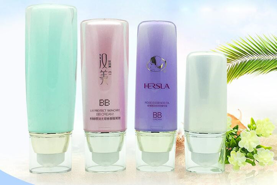 Hot Selling 20ml  30ml 50ml 75ml  Acrylic BB Cream Tube Plastic Cosmetic Foundation Pump Bottle