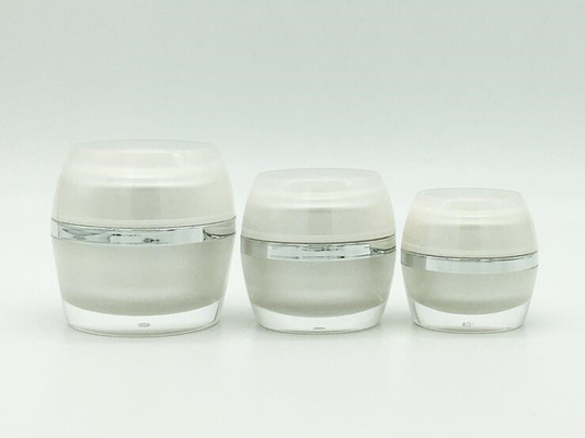 empty 15g 30g 50g Pearl white acrylic cream jar skincare cosmetic containers packaging