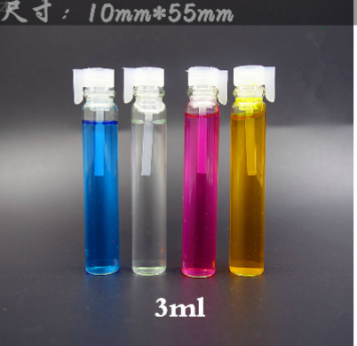 3ml  mini clear glass vial tube small perfume tester bottle