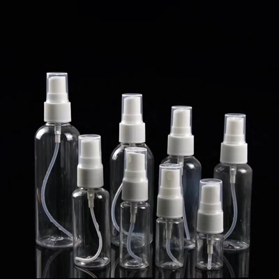 Wholesale 20ml 50ml 60ml 80ml 100ml 120ml150ml180ml 200ml 250ml empty cosmetic Pet Plastic mist spray atomized pump