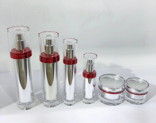 eco friendly wholesale empty mirror painting plastic cosmetic bottle & jar cosmetic bottles set lotion pump bottle