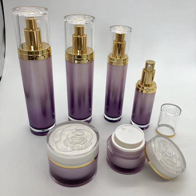 factory wholesale popular classic clear cylinder round acrylic cosmetic cream jar 15ml 30ml 50ml 100ml