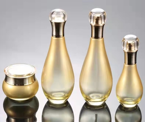 Bowling Shape Cosmetic Glass Bottle High-end Skin Care Set Bottle