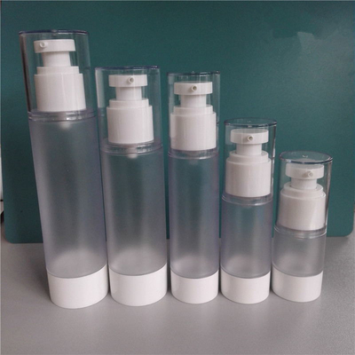 top quality 15ml 30ml120ml  frosted transparent plastic empty vacuum pump airless bottle for skin care lotion