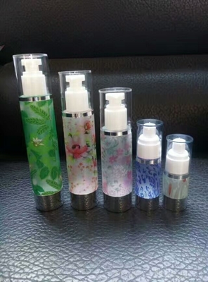 Cosmetic Bottle FrostedPlastic white actuator Airless Pump Bottle15ml 20ml 30ml 50ml with lable logo