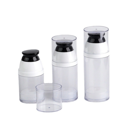 Customized Recycled 50ml 80ml 110ml  Plastic Cosmetic Packaging Airless Bottles With Lotion Pump