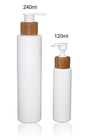 250ml 120ml  plastic cosmetic lotion  bottle with bamboo pump