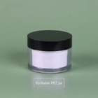 Best Selling 4oz 8oz Black Lid Transparent Plastic Cosmetic Cream Double Wall PET Jar Cosmetic Packaging Cosmetic Jars