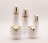 15ml  30ml  50ml China new design golden double wall cosmetic package plastic acrylic serum bottles face care