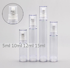Cosmetic fine mist sprayer clear 5ml 10ml 12ml 15ml mini small plastic airless bottle