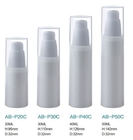 white cylinder cosmetic vacuum pump bottle 20ml 30ml 40ml 50ml cosmetic airless lotion bottle