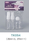 20ML 30ML Portable Airplane Travel Hygiene Toiletries Bath Cosmetic Bottle Cleaning Set Travel pvc cosmetic bags