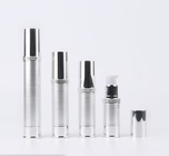 brushed finishing Cosmetic Plastic Acrylic Airless Lotion Pump Bottle With Silver Pump