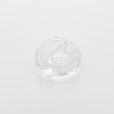 empty skin care cosmetic glass jar with two three separates