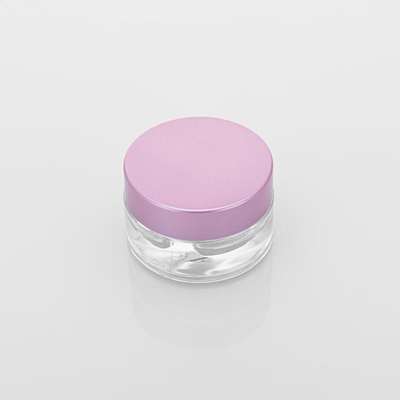 empty skin care cosmetic glass jar with two three separates