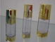 empty 15ml 20ml 30ml square electroplated gold cosmetic airless bottle