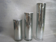 15ml 30ml 50ml cosmetic cylindrical  round  airless pump bottle with silver pump