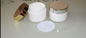 100ml  plastic skin care white cosmetic jar with electroplated shiny gold or silver lid