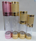empty 15ml 30ml 50ml gold saltation cosmetic  airless bottle with aluminum lid