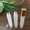 10ml glass frosted white  cosmetic roll bottle  with stainless steel Essential Oil Glass Bottle