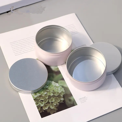 200g 6.66oz Luxury Empty Metal Tea Can For Round Tea Tin Canister Multi Color Tin Box container