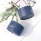 Wholesale froste Dark Blue 4oz 6oz 8oz Luxury Plastic Cosmetic Packaging Jars For Body Scrub Cream Butter Hair Mask Jars