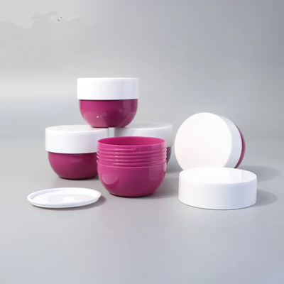 Cosmetic Packaging pink Bowl Shaped PP Containers Jars With Lids For Face Cream Body Butter 75g