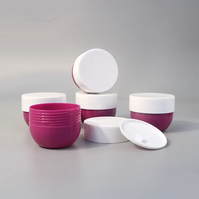 Cosmetic Packaging pink Bowl Shaped PP Containers Jars With Lids For Face Cream Body Butter 75g