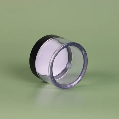 Best Selling 4oz 8oz Black Lid Transparent Plastic Cosmetic Cream Double Wall PET Jar Cosmetic Packaging Cosmetic Jars