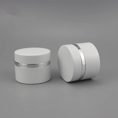 Manufacturer 5g 15g 30g 50g Matte White Flat Aluminum Can With Inner Glass or PP jar inside for UV Nail Gel