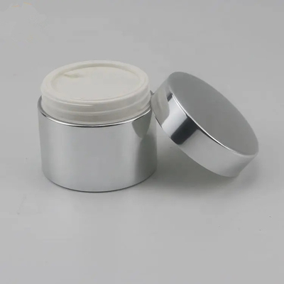 Empty 50g Black and Silver Color  Aluminum UV Gel Nail Cosmetic Packaging Container Jars