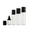 Luxury Frosted Plastic Acrylic Cosmetic Lotion Bottle With Black Cap For Cosmetic Packaging Lotion Serum Cream Container