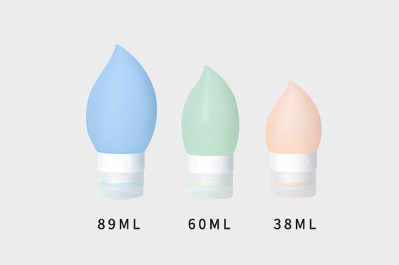 2oz Silicone Traveling Bottles Leak Proof Squeezable Refillable Containers Travel Size Cosmetic Cream Tube