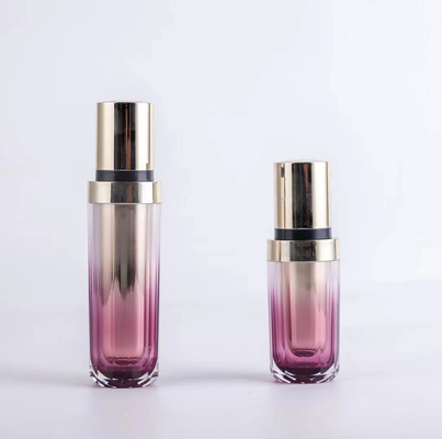 Luxury skincare packaging empty plastic acrylic cosmetic  serum lotion pump bottle for cosmetic