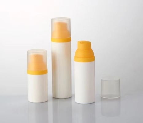 Plastic aluminum airless bottles designed for leak-proof and B2B buyers